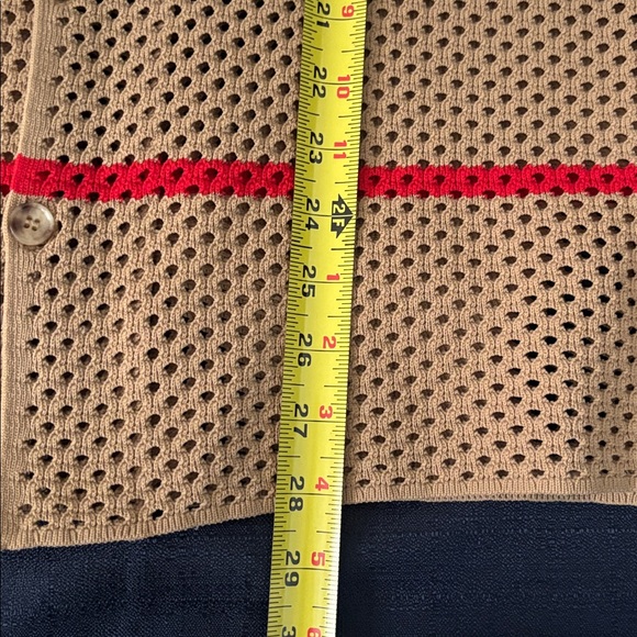 Burberry Tan  with Black, White, and Red Stripes - Picture 4 of 12